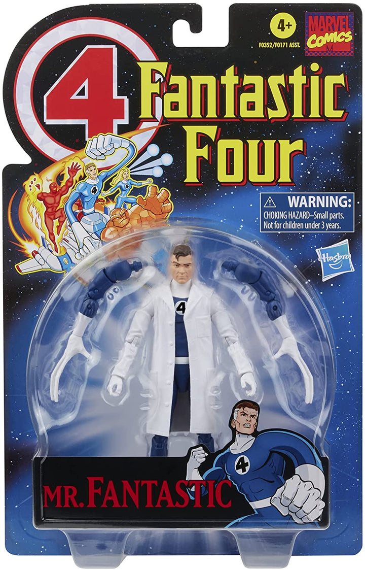 Hasbro Marvel Legends Series Retro Fantastic Four Mr. Fantastic 6-inch Action Fi