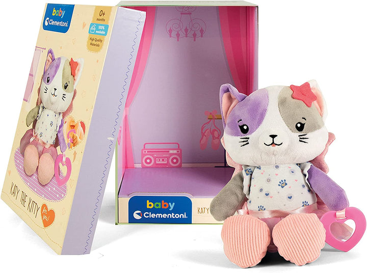 Clementoni 17420 Gatito Katy The Kitty Plüschtier für Babys ab 0 Monaten,