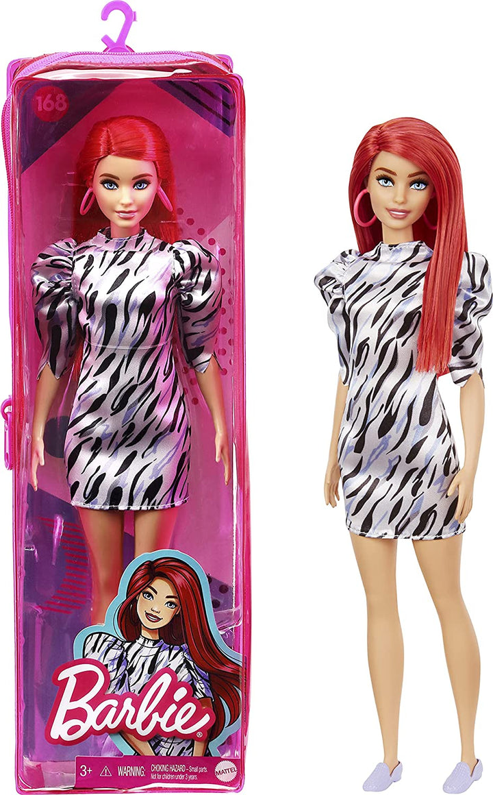 Barbie Fashionistas Doll #168 with Short Red Hair, Toy for Kids 3 to 8 Years Old
