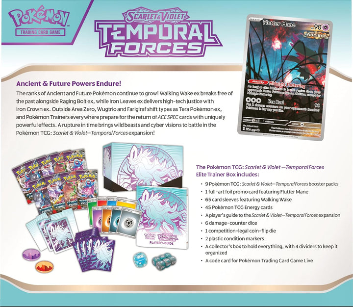 Pokemon - Scarlet & Violet - Temporal Forces - Elite Trainer Box - Walking Wake