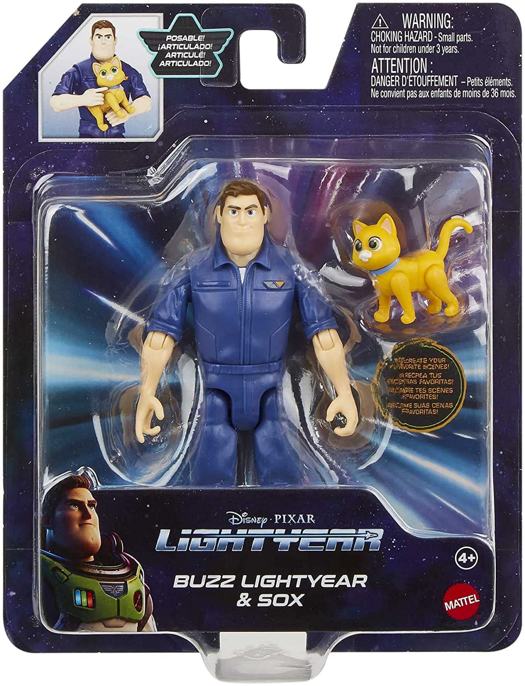 Disney Pixar Lightyear Buzz Lightyear & Sox Action Figure