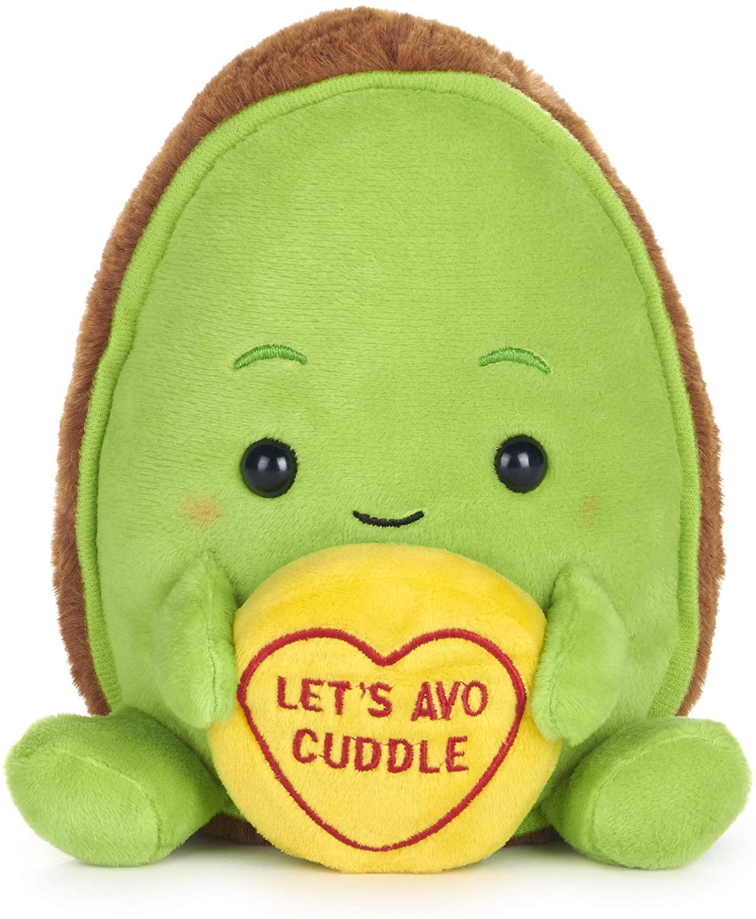 Posh Paws 37333 Swizzels Love Hearts 18cm Avocado Let's Avo Cuddle Message Soft Toy, Green
