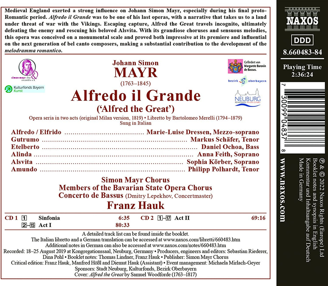 Mayr: Alfredo Il Grande [Various] [Naxos: 8660483-84] [DVD]