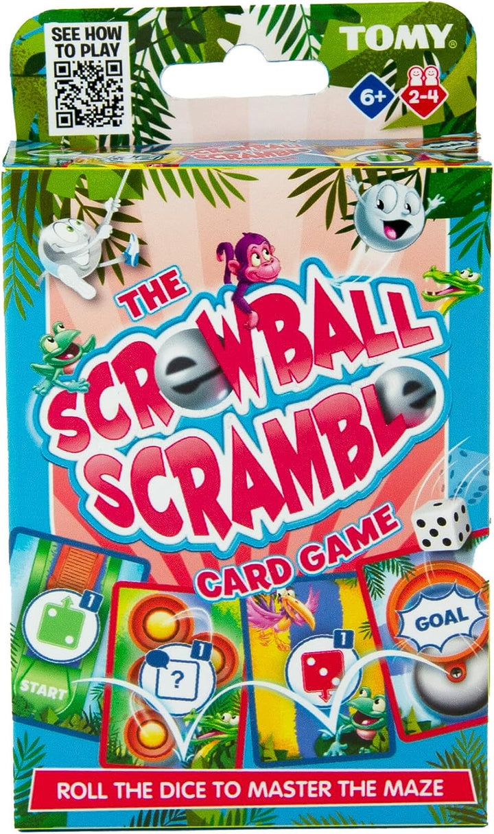 TOMY Screwball Scramble Mini-Action-Brettspiel für Kinder im Vorschulalter, TRAVEL EDIT