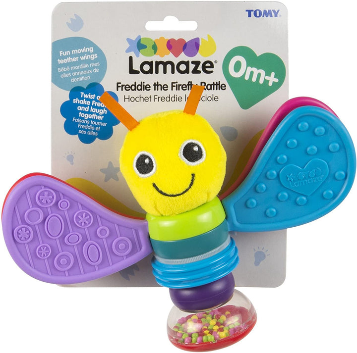 Lamaze Freddie the Firefly Baby Rattle for Newborn Babies, Rattle Toy for Sensory Play, Ideal Baby Shower Gift for New Parents, Suitable for Babies Boys & Girls from 0 Months+