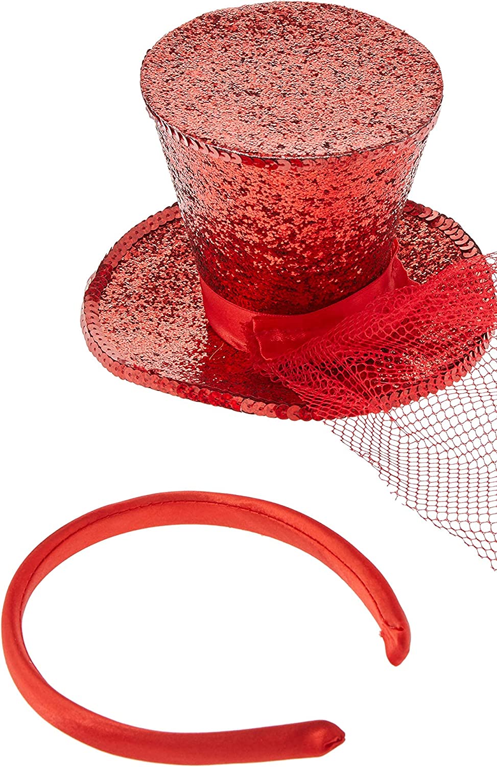 Fever Mini Top Hat on Headband - Red