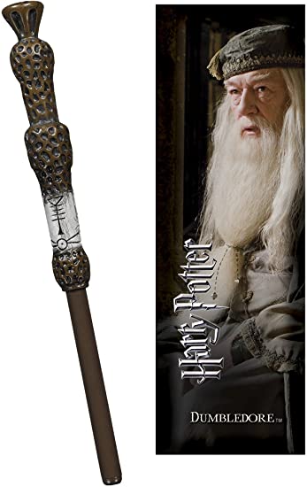 The Noble Collection Harry Potter Albus Dumbledore Wand Pen and Bookmark 9in (23cm) Stationery Pack