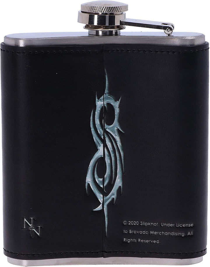 Nemesis Now B5218R0 Officially Licensed Slipknot Flaming Goat Logo Hip Flask, Stainless Steel