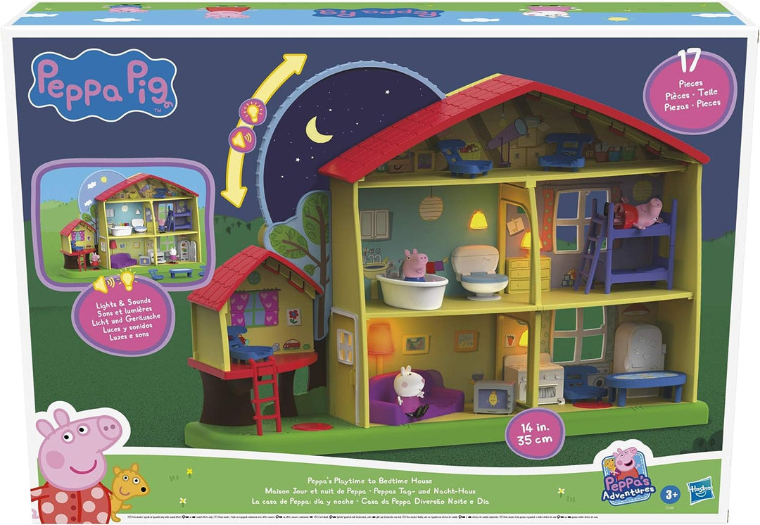 Peppa Pig Peppa’s Adventures Peppa's Playtime to Bedtime House Pre-school Toy, Speech, Light and Sounds, Ages 3 and Up