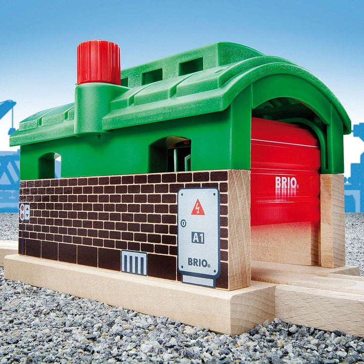 BRIO World - Train Garage for Kids Age 3 Years Up - Compatible with all BRIO Railway Sets & Accessories