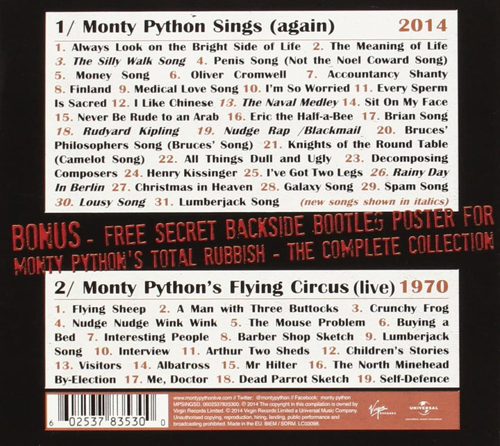 Monty Python - Monty Python Sings (Again) [Audio CD]