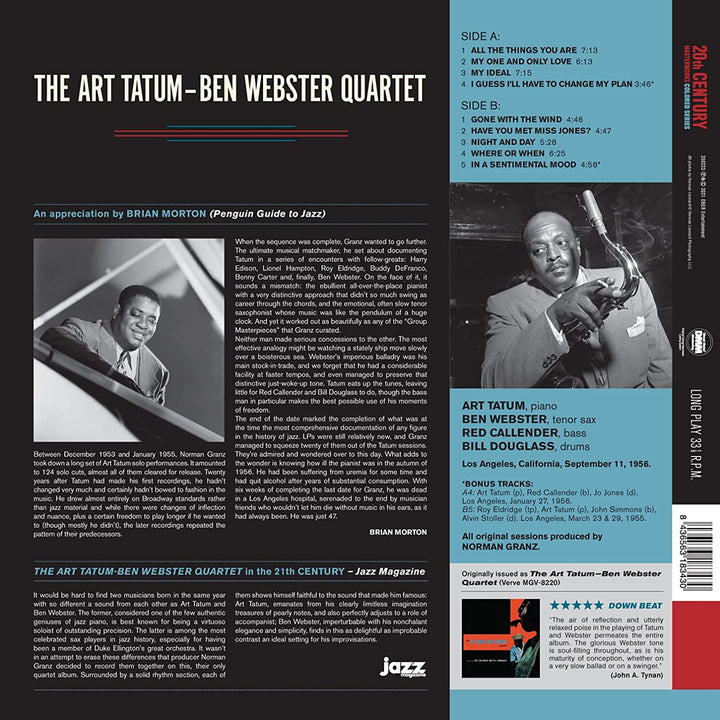 Art Tatum - Art Tatum - Ben Webster Quartet [Vinyl]