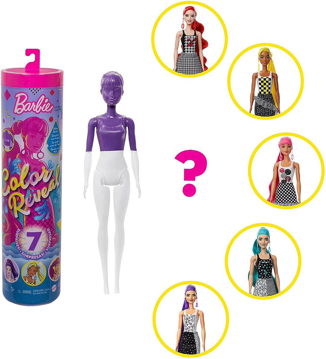 Barbie Colour Reveal Barbie Monochrome Cdu Asst