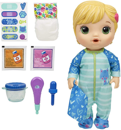 Baby Alive Mix My Medicine Baby Doll, Kitty Cat Pyjamas Drinks and Wets Doctor Accessories