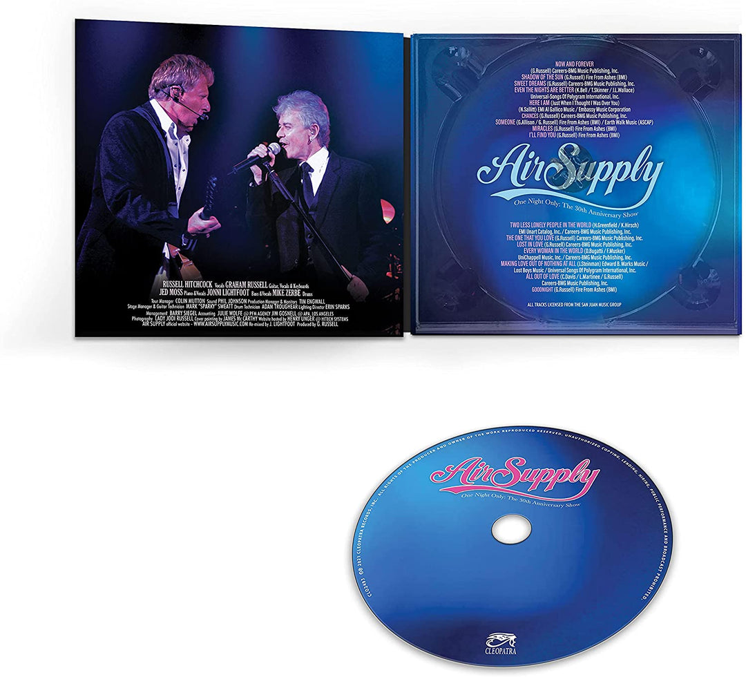 Air Supply - One Night Only – The 30th Anniversary Show [Audio CD]