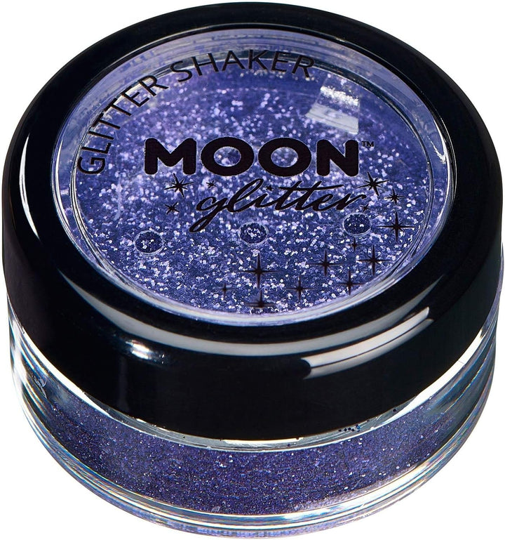 Classic Fine Glitter Shakers by Moon Glitter - Lavender - Cosmetic Festival Makeup Glitter for Face, Body, Nails, Hair, Lips - 5g