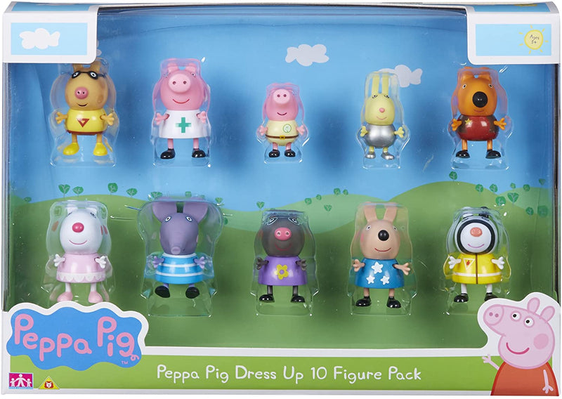 Peppa Pig 06668 Dress-Up 10-Figure Pack Multicoloured, 4 X 5 X 5.5 cm