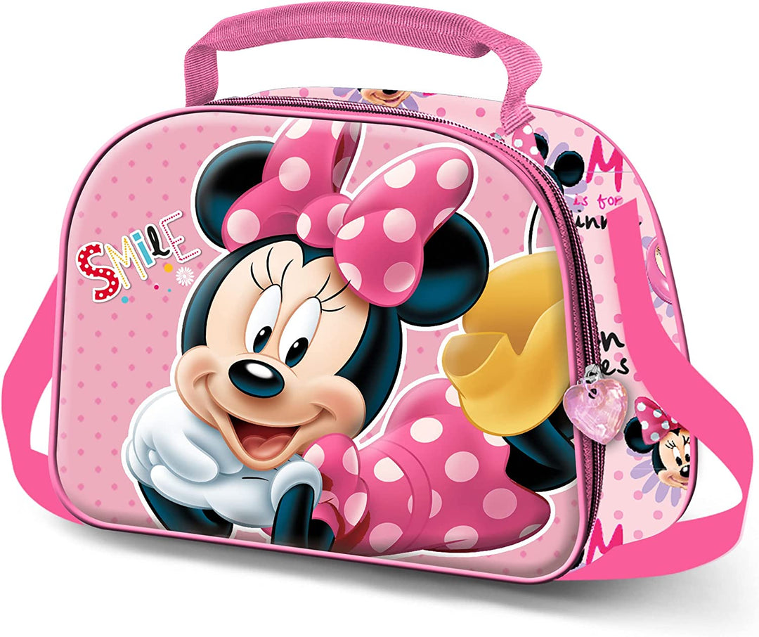Minnie Mouse Lying-3D Lunch Bag, Pink
