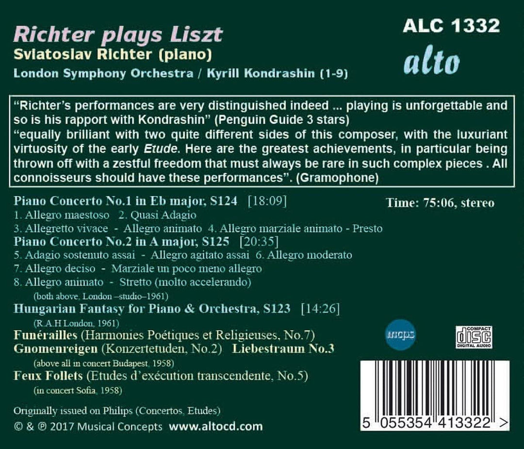 Liszt, F. - Piano Concertos 1 & 2/Hun [Audio CD]