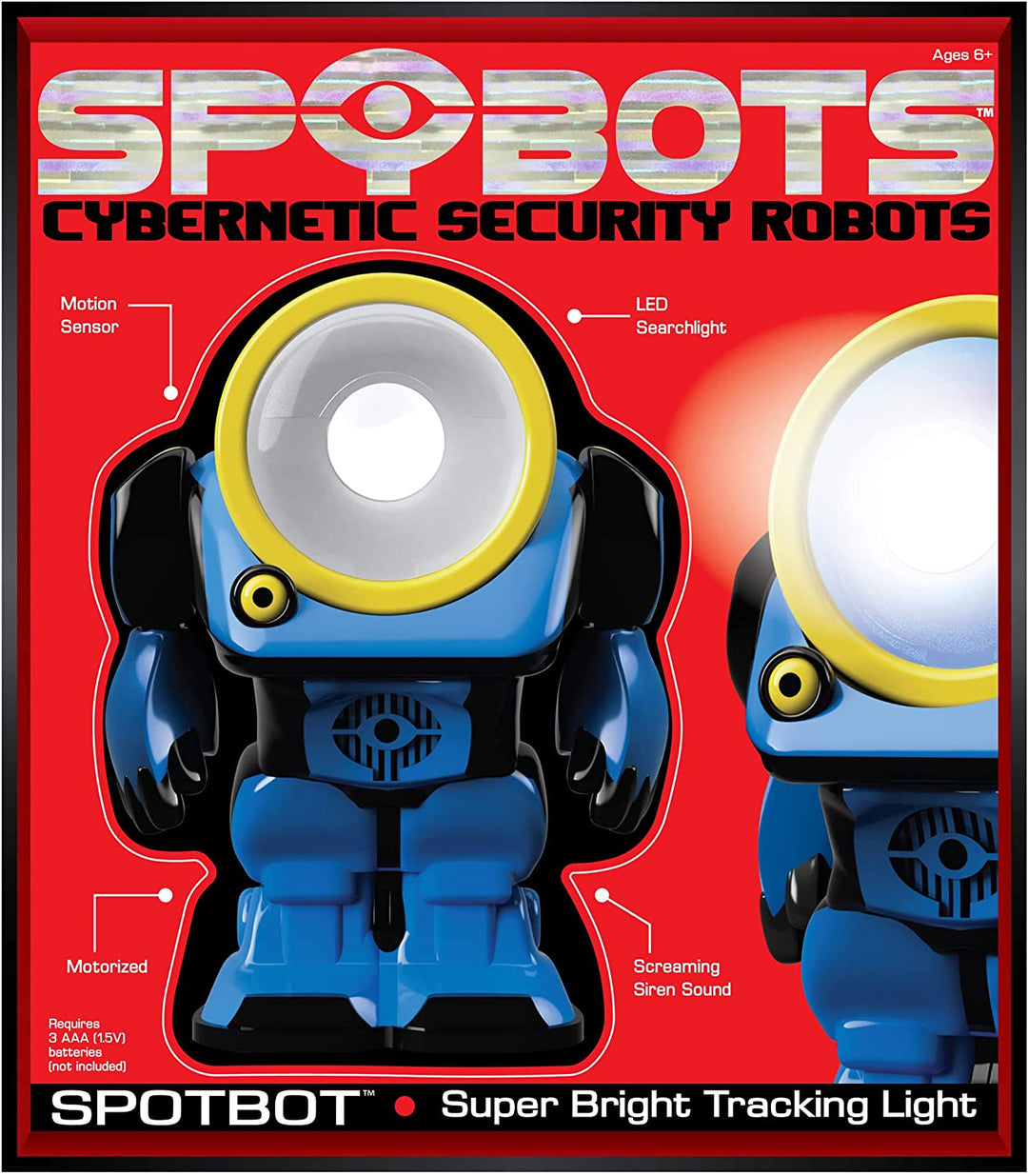 SpyBots SpotBot - security robot! LED serchlight. Fun Boys gadget toys