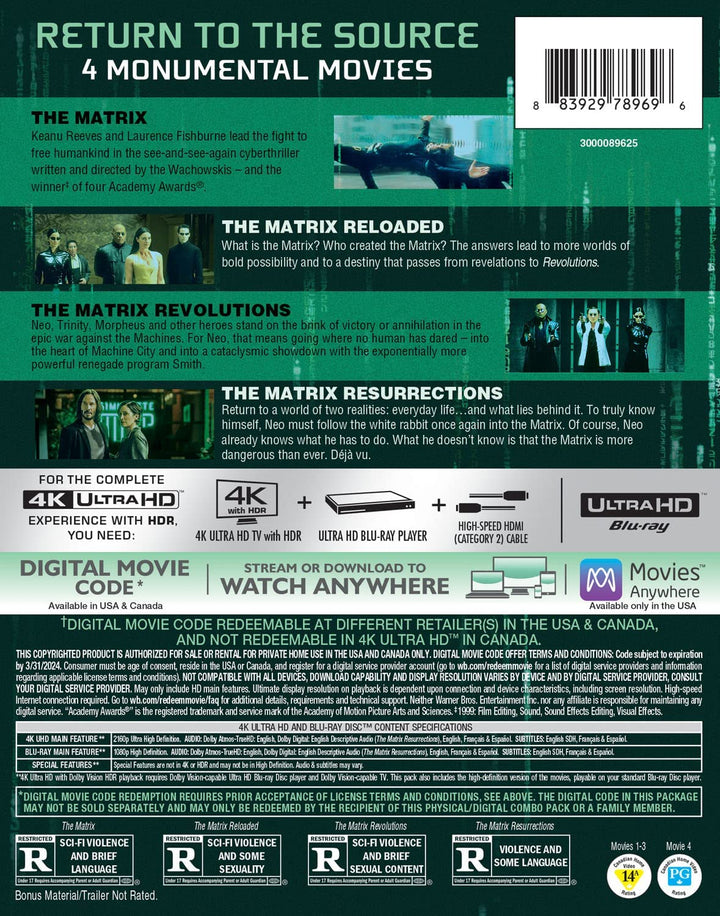 The Matrix: 4-Film Déjà Vu Collection [Blu-ray]
