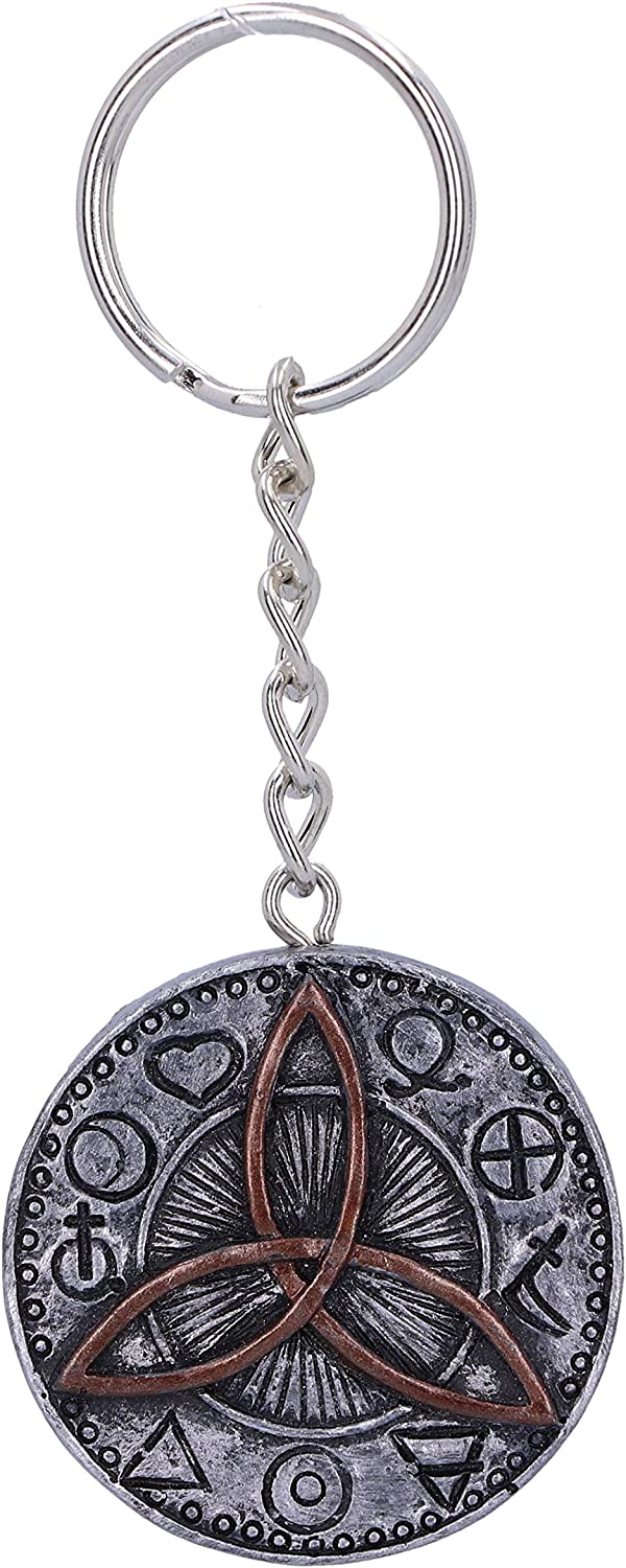 Nemesis Now Dark Gothic Celtic Triquetra Keyrings, Silver, 4.5cm