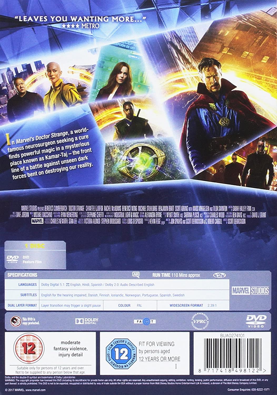 The Incredible Hulk [DVD] & Marvel's Doctor Strange [DVD] [2016]
