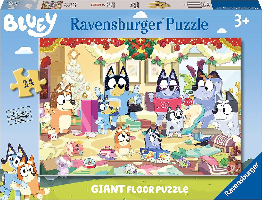 Ravensburger 3171 Bluey Christmas Special Edition 24 Piece Giant Floor Jigsaw Puzzle for Kids