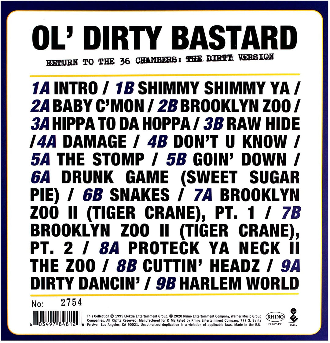 Ol Dirty Bastard – Return to the 36 Chambers:the Dirty Version (Rsd 2020) [Vinyl]