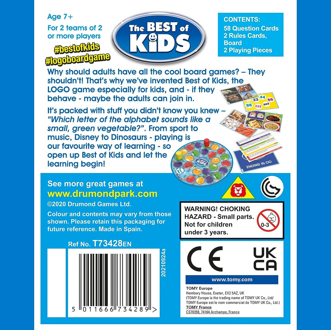 Drumond Park LOGO Mini Best of Kids Board Game, Mini Travel Board Game for Kids