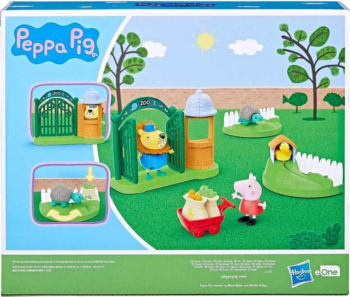 Peppa Pig Toys Peppa's Day at the Zoo Spielset Spielzeug für Kinder im Vorschulalter, 2 Figuren und