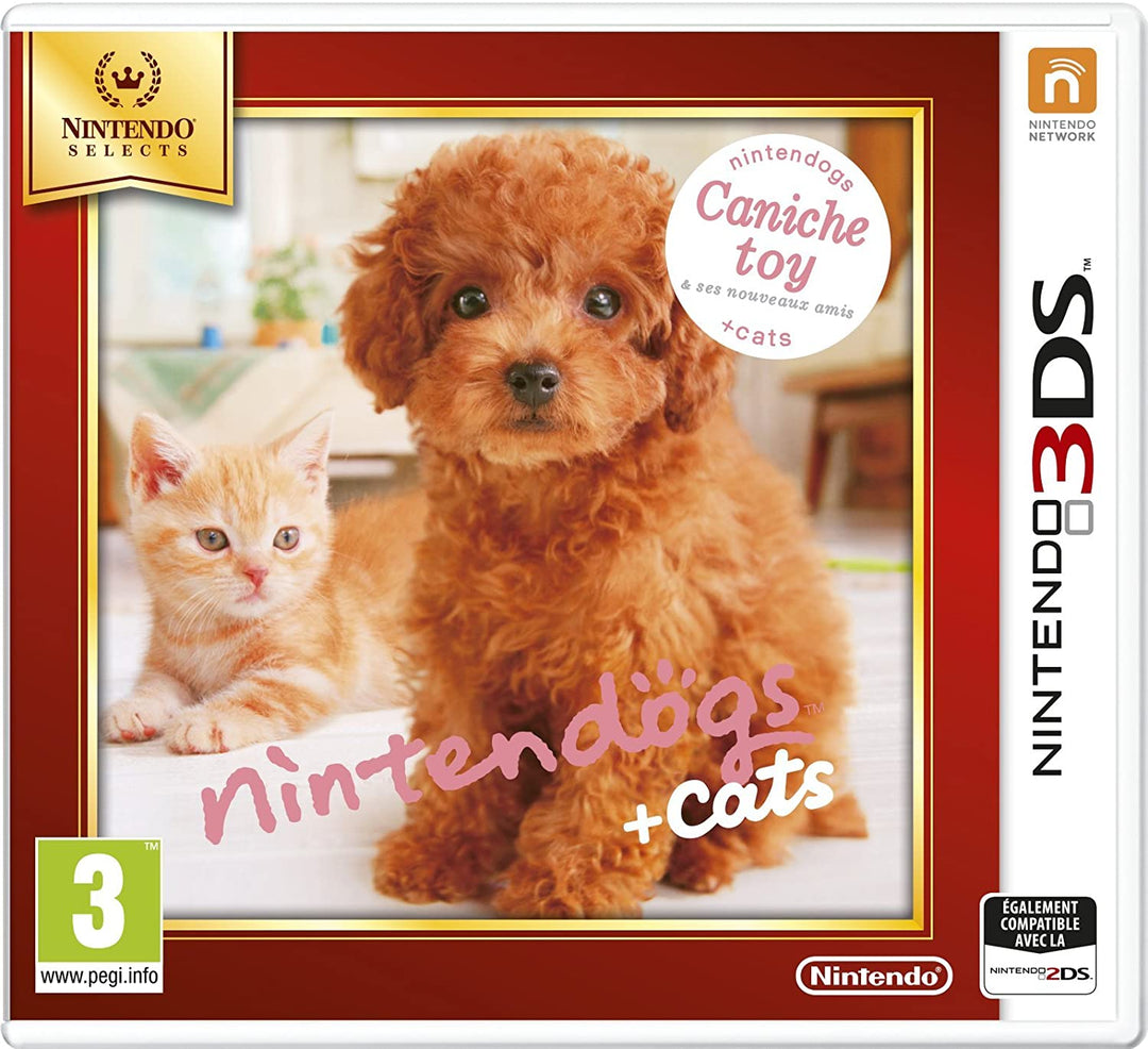 NINTENDOGS + CATS CANICHE TOY & SES NOUVEAUX AMIS - 3DS select