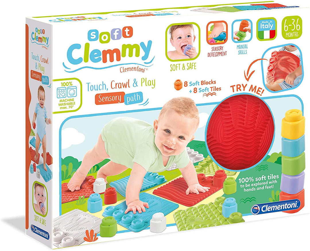 Clementoni 17352 Soft Clemmy Touch, Crawl And Play Sensory Path For Babies And T