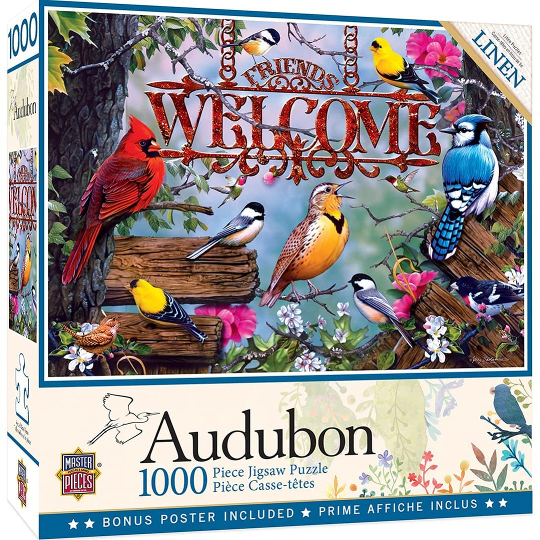 Qipexeii Master Pieces Audubon 1000 Puzzles Collection - Perched 1000 Piece Jigs