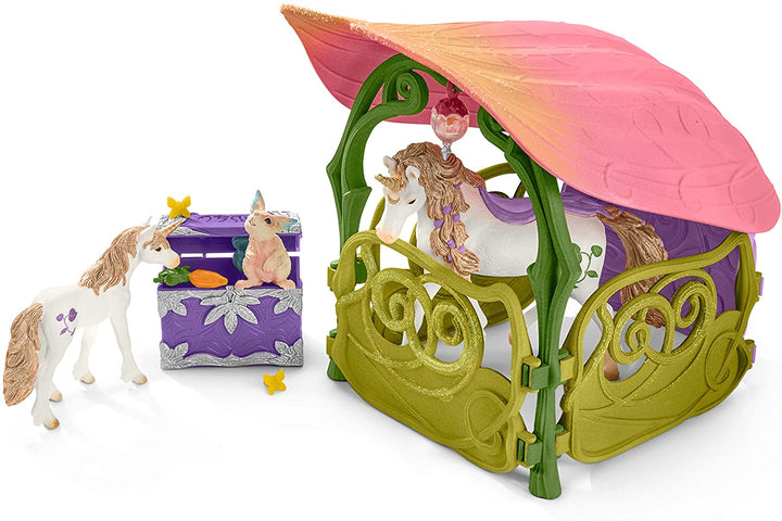 Schleich Bayala 42445 Glittering Flower House with Unicorns, Lake and Stable