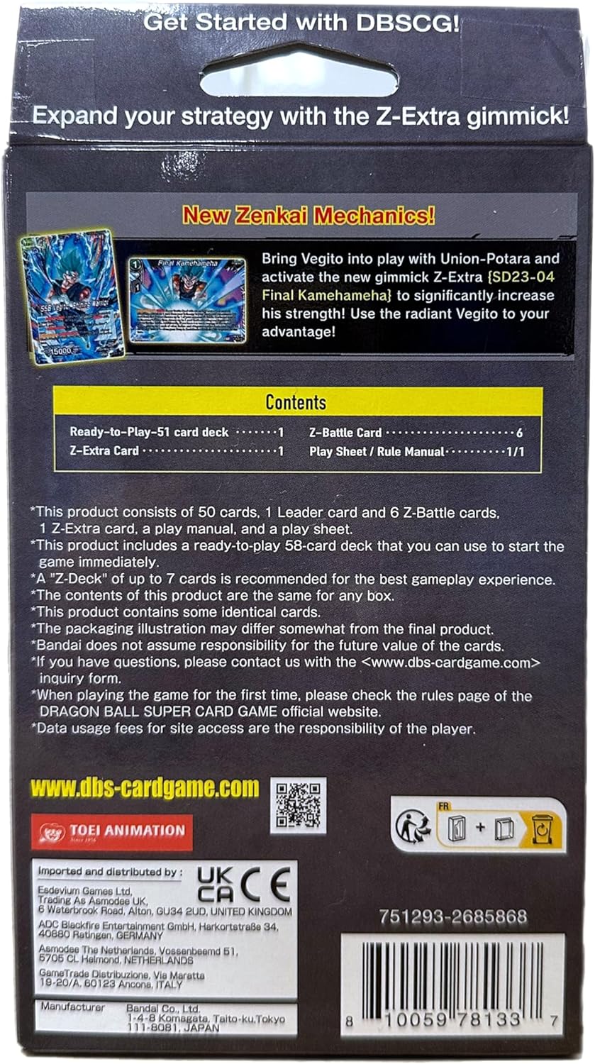 Bandai | Dragon Ball Super CG: Starter Deck Zenkai Series Set 05 (SD23) | Trading Card Game