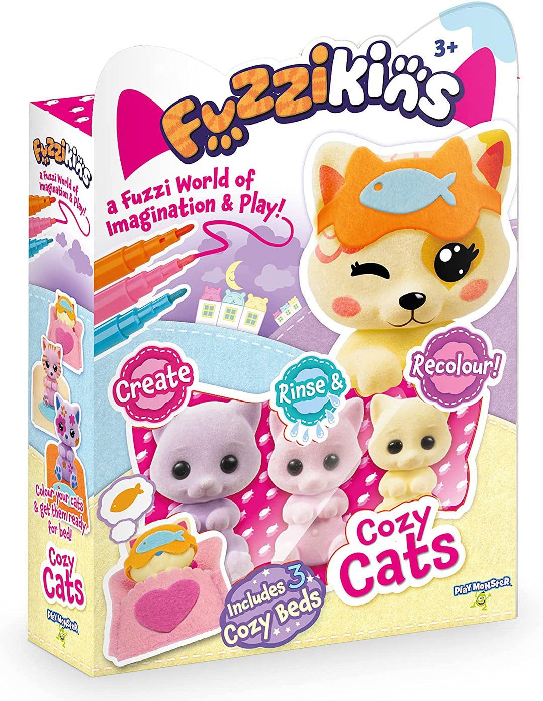 Fuzzikins FF001 Doll Set, Cozy Cats