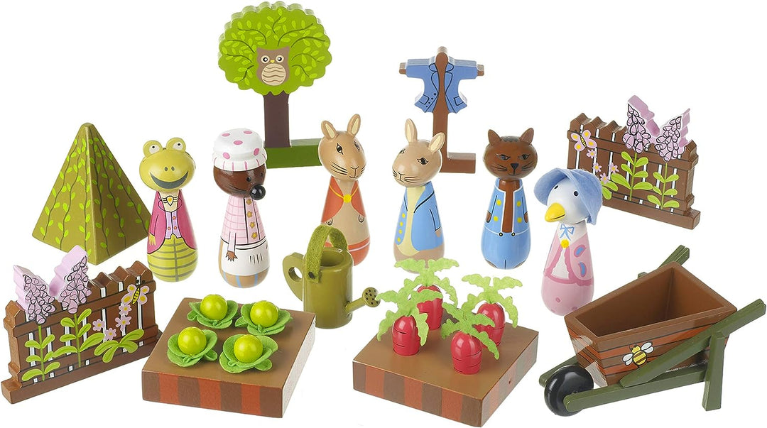 Peter Rabbit Toys - Peter Rabbit Figures, Wooden Small World Animals - Play Figure Playsets