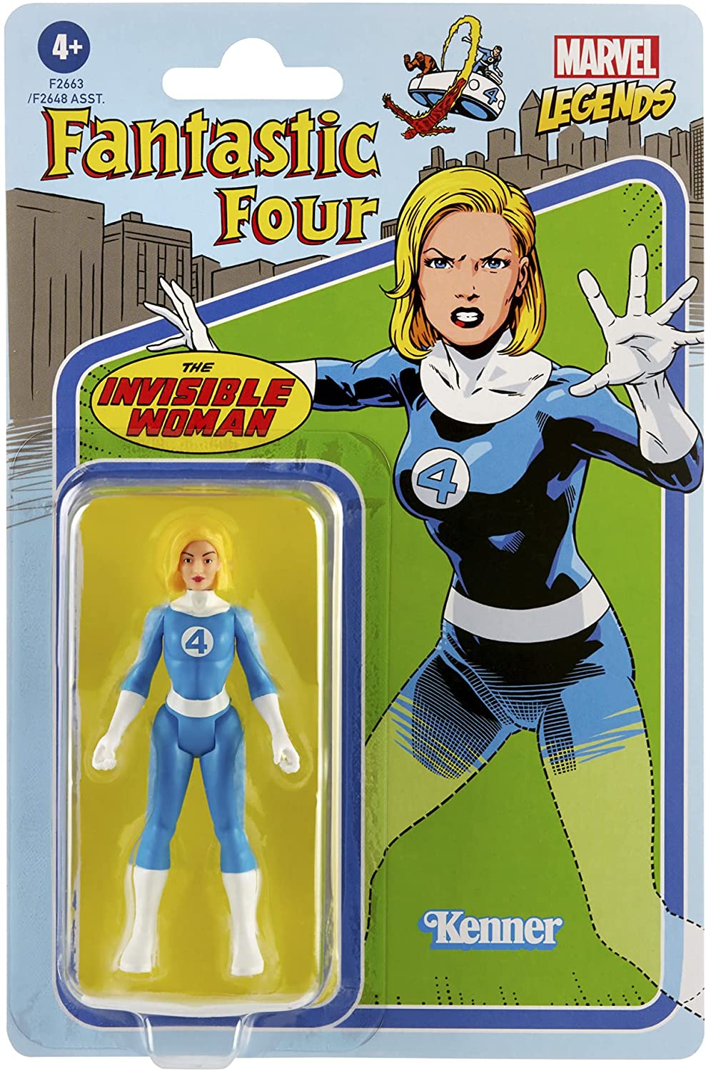 Hasbro Marvel Legends Series 3.75-inch Retro Collection Invisible Woman Action Figure Toy