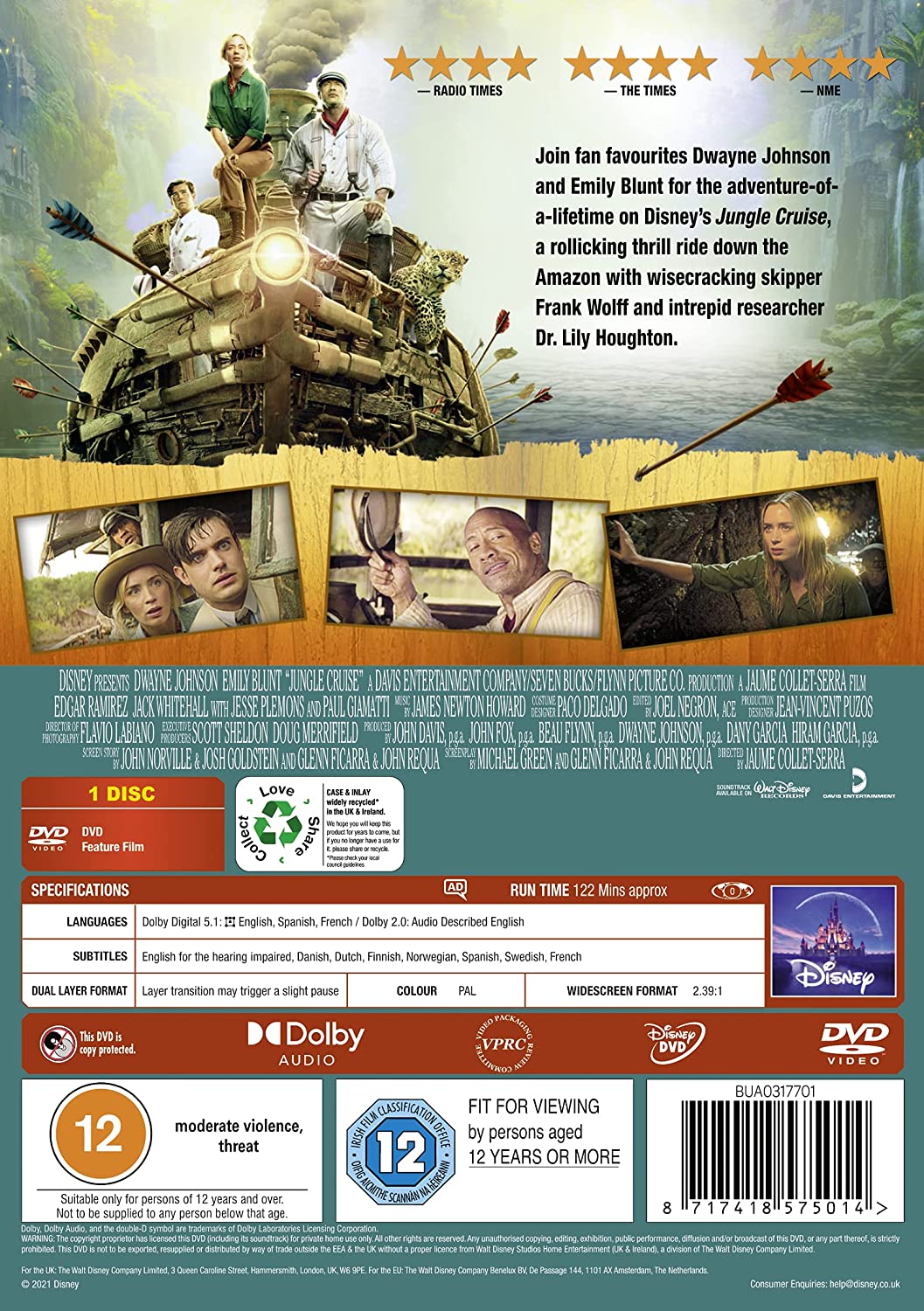 Jungle Cruise DVD - Adventure/Action [DVD]