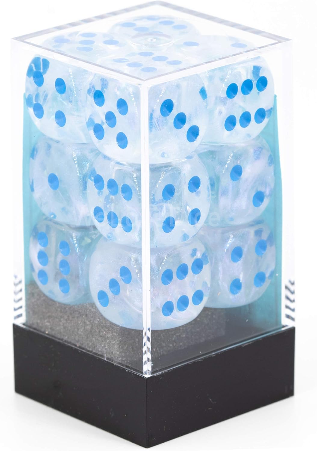 Chessex Borealis 16mm d6 Icicle/Light Blue Luminary Dice Block