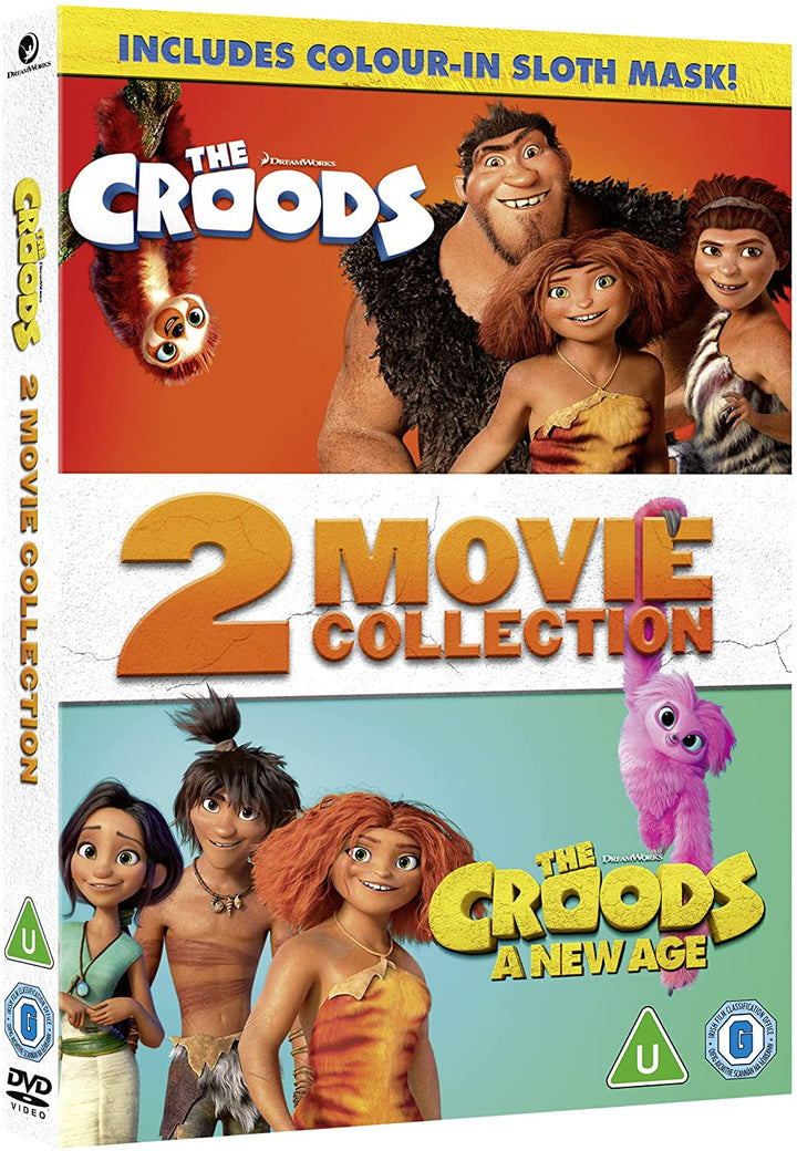 The Croods 1 & 2 (Includes Colour-In Sloth Mask) [2021] [DVD]