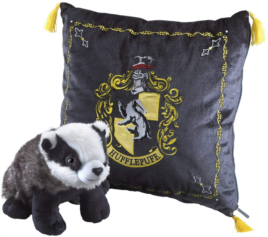 The Noble Collection Harry Potter Hufflepuff House Mascot Plush & Cushion - Officially Licensed 13in (34cm) Hufflepuff Badger Plush Toy Dolls Gifts