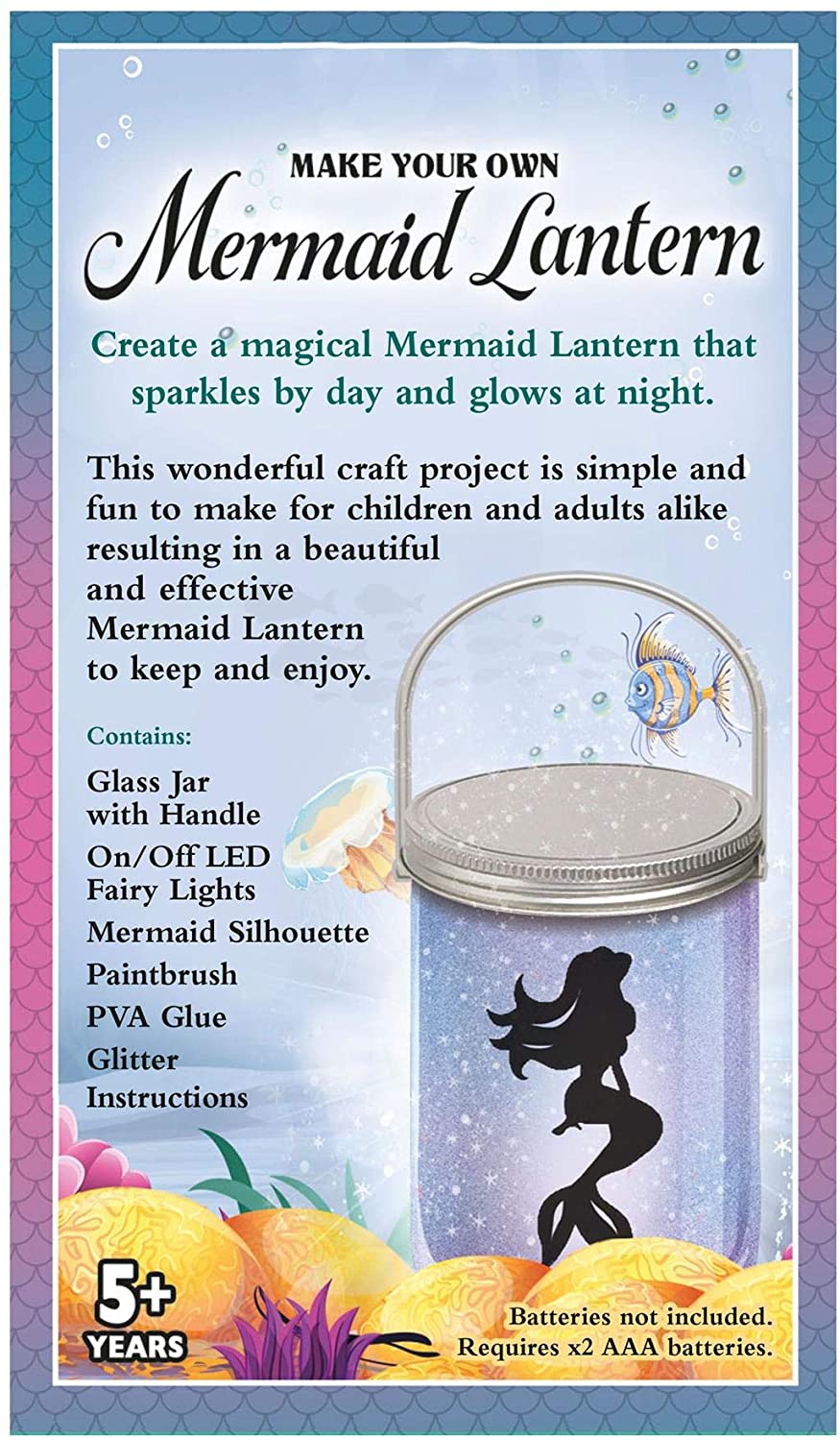 BABY born 871 CHP0009 EA Make Your Own Mermaid Lantern, red