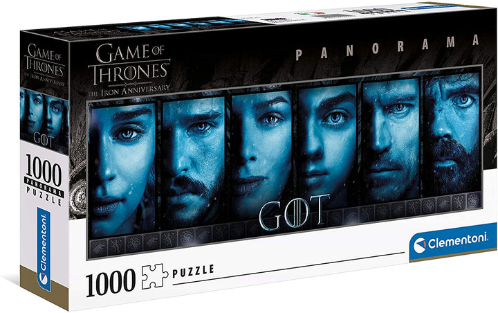 Clementoni 39590, Panorama-Puzzle „Game of Thrones“ für Erwachsene und Kinder – 1000 Teile, ab 10 Jahren