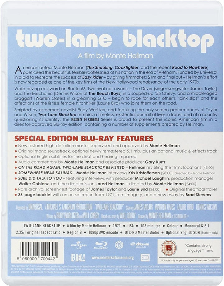 Two-Lane Blacktop [Masters of Cinema] [1971] - [Blu-Ray]