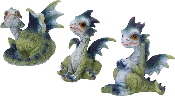 Nemesis Now Triple Trouble Dragon Figurines, 15.5cm (Set of 3)