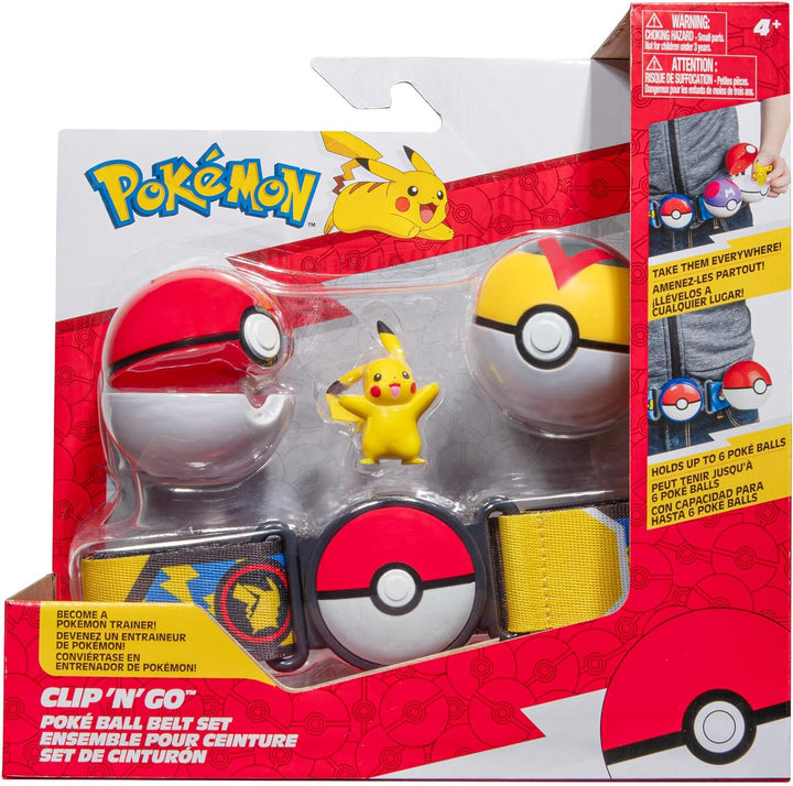 Pokemon Clip 'n Go Pikachu Poke Ball Belt Set