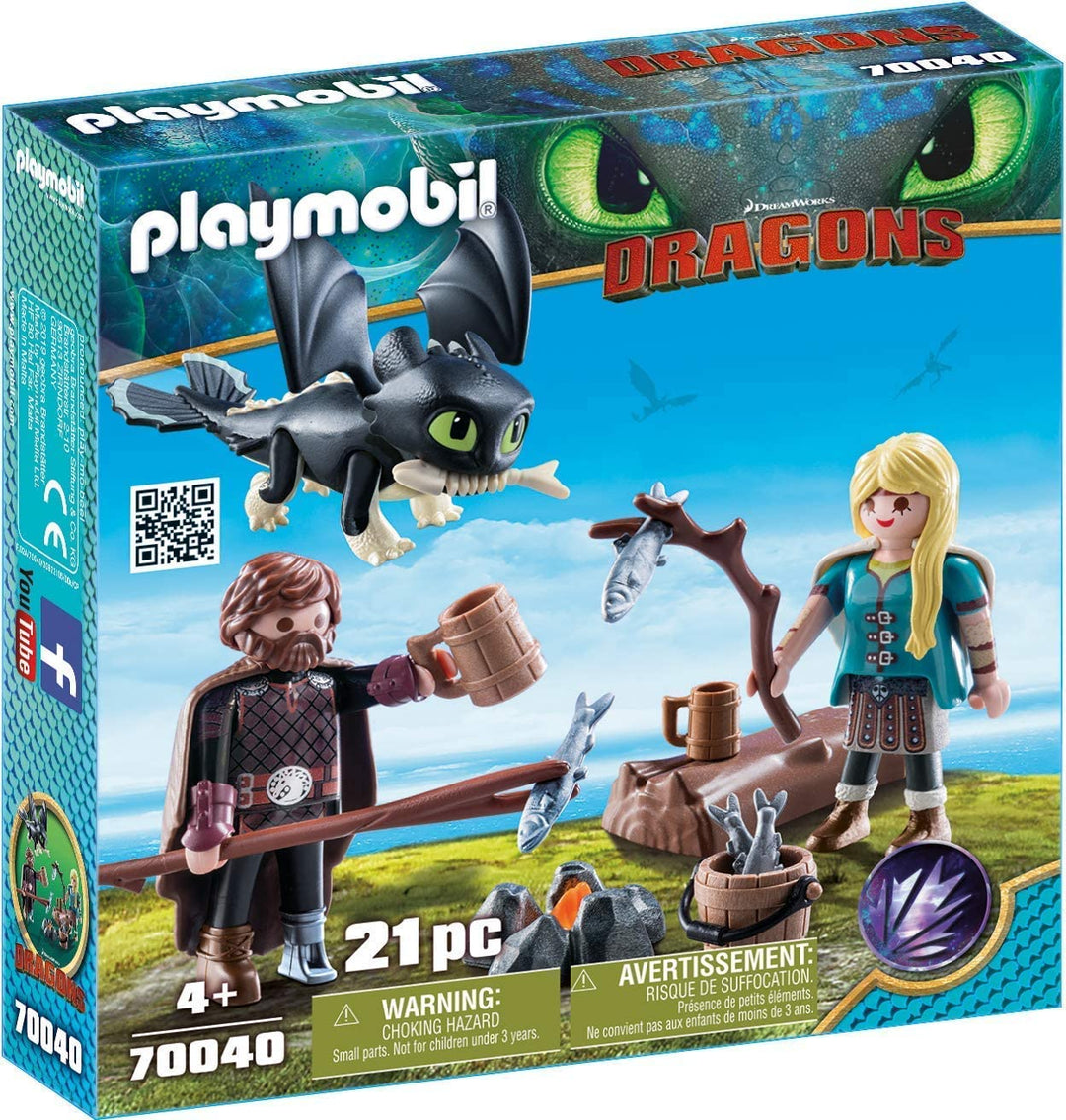 Playmobil 70040 DreamWorks Dragons, Hiccup and Astrid with Baby Dragon
