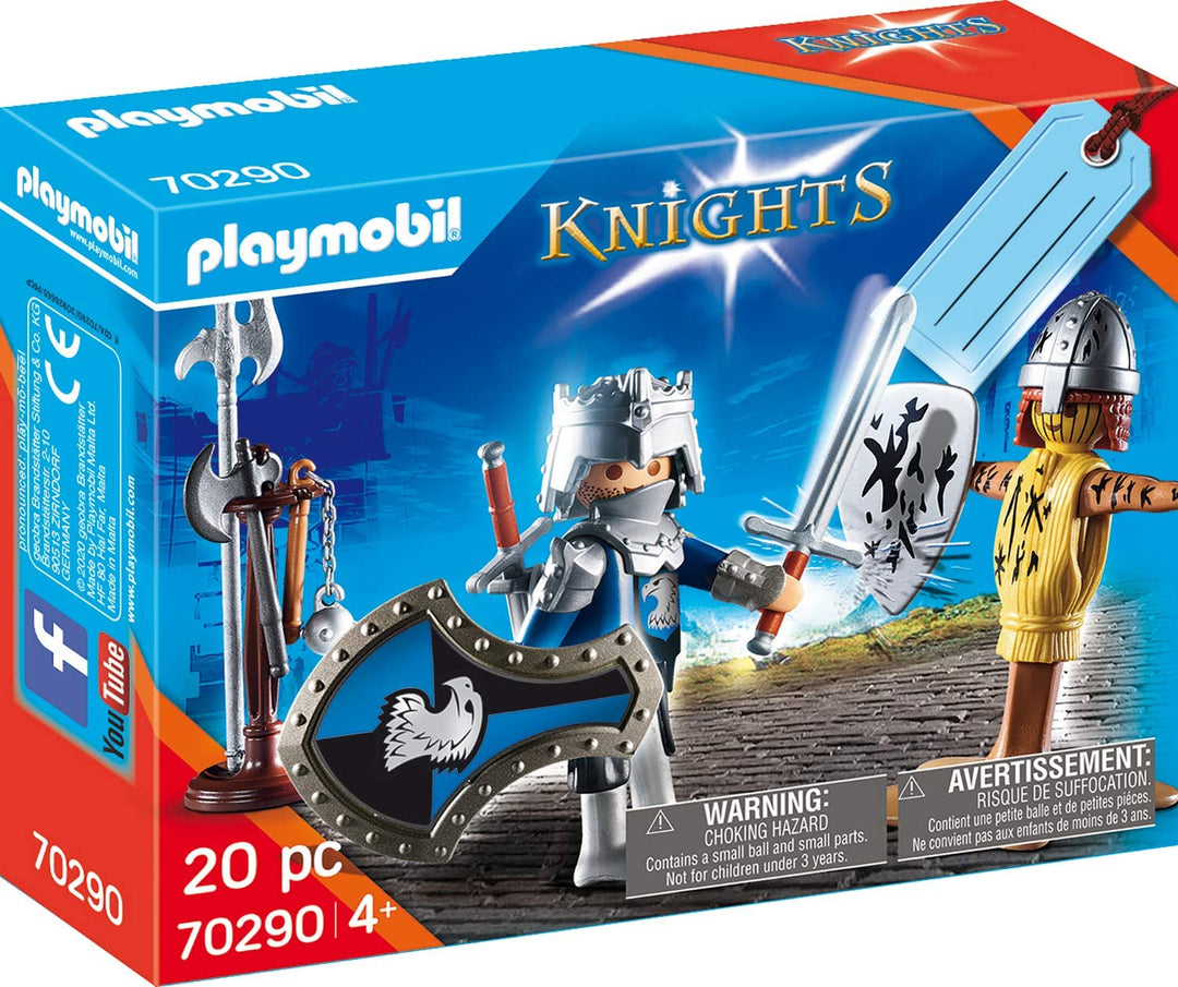 Playmobil Knights 70290 Gift Set with Knight Incl. Gift Tag On The Box, for Ages 4+